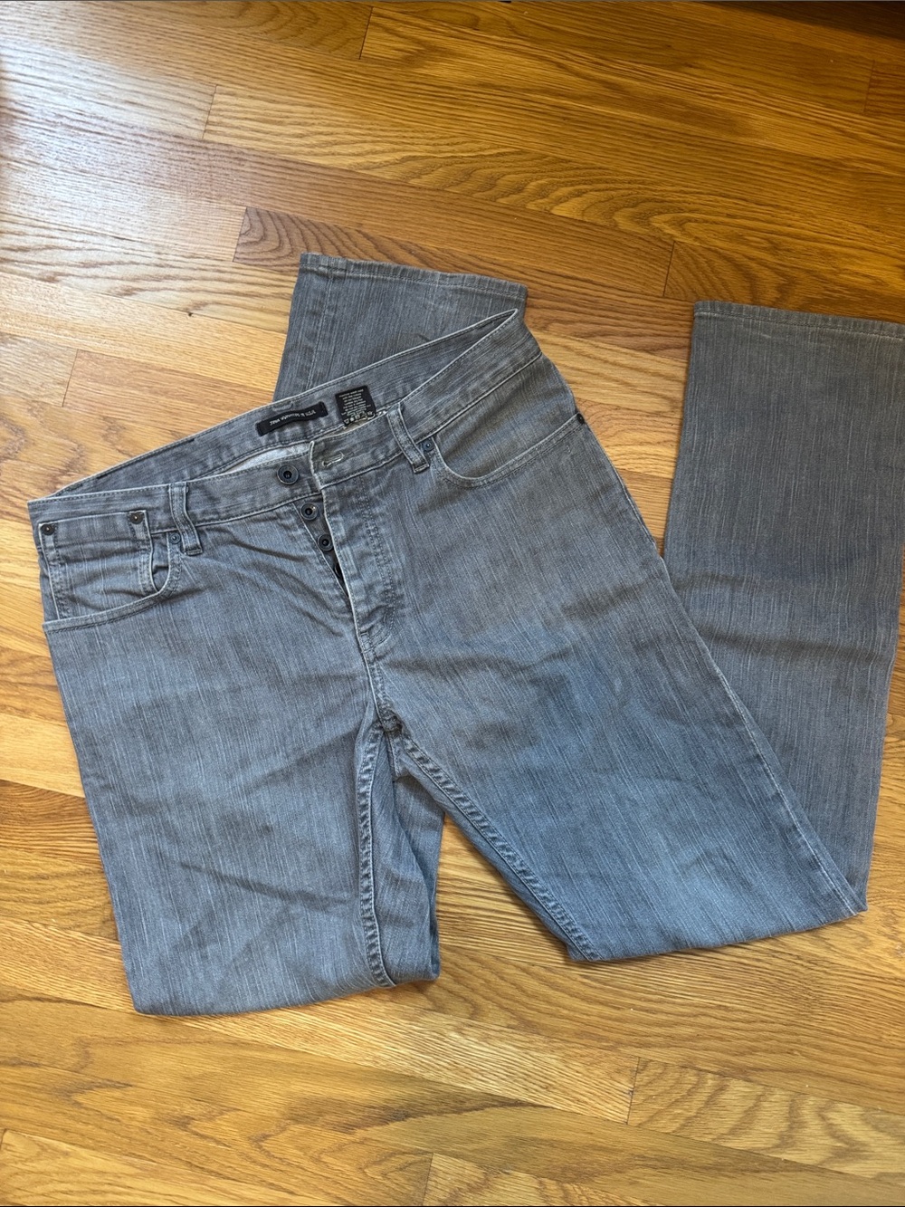 John Varvatos Men's Straight Jeans in Gray